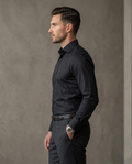 Men’s Black Formal Shirt | Premium Slim Fit Office Wear Shirt
