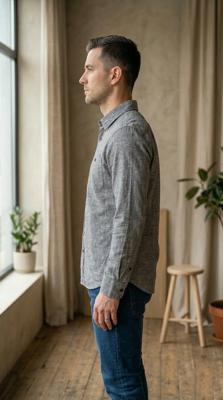 Men’s Dark Grey Casual Shirt