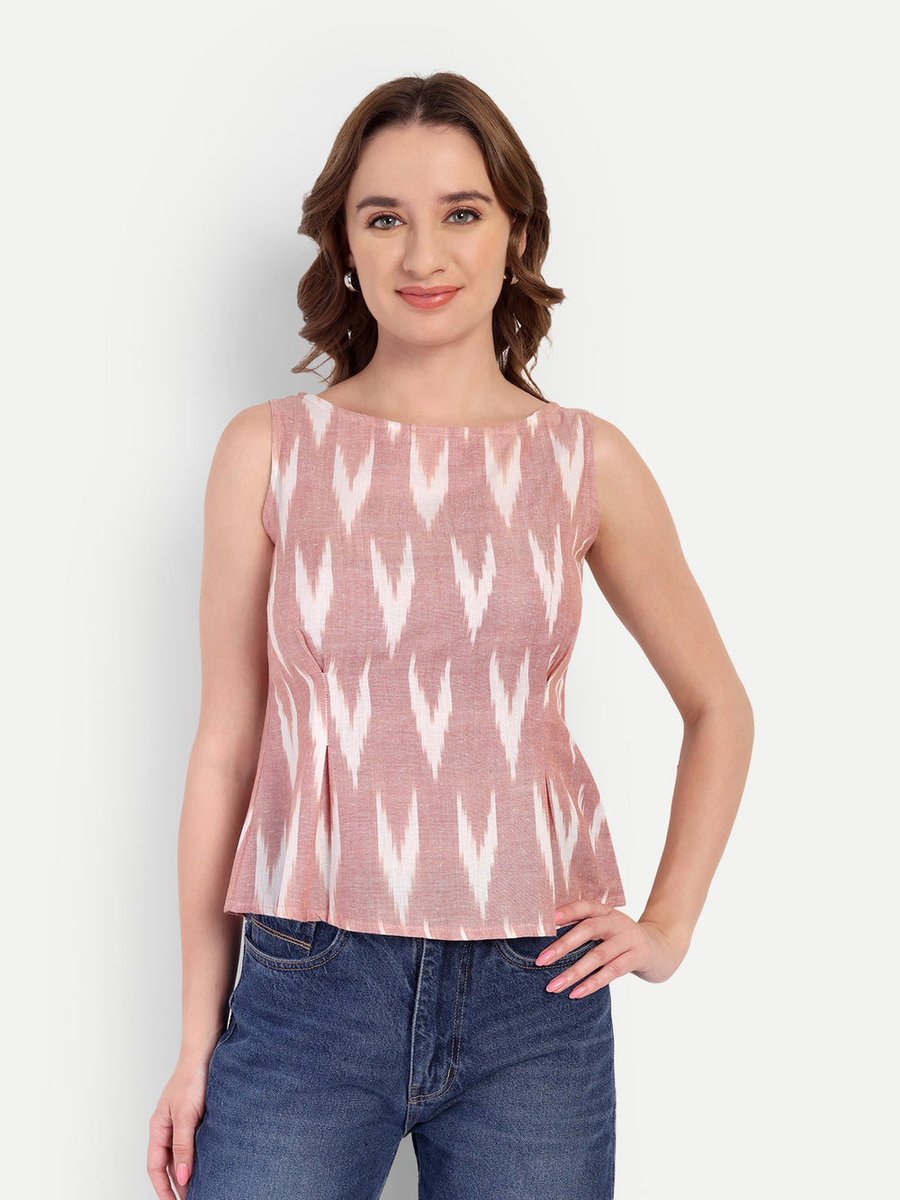 Heritage Ikat semi formal top