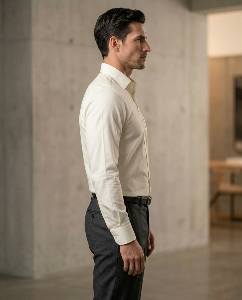 Ivory Formal Shirt for Men | Premium Cotton Blend
