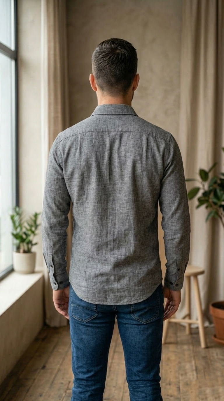 Men’s Dark Grey Casual Shirt
