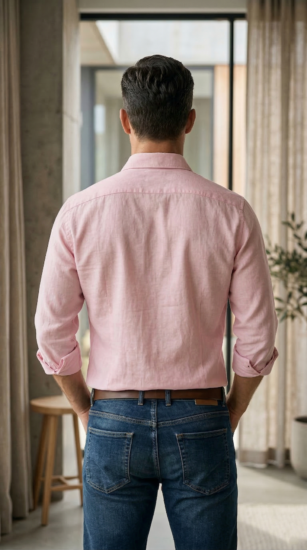 Men’s Dusty Pink Linen-Cotton – The Fresh Modern Casual Button-Down