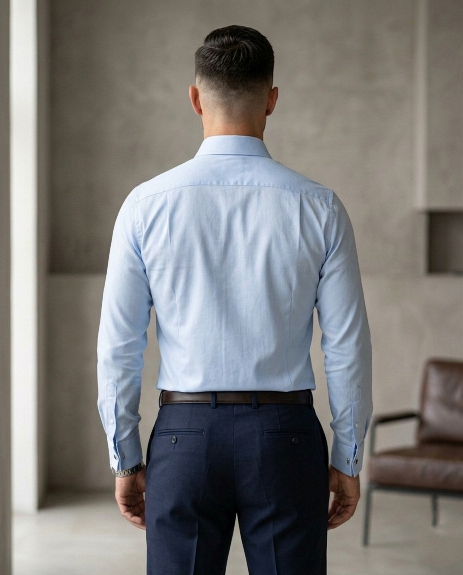 Men’s Light Blue Formal Shirt | Premium Slim Fit Office Wear Shirt