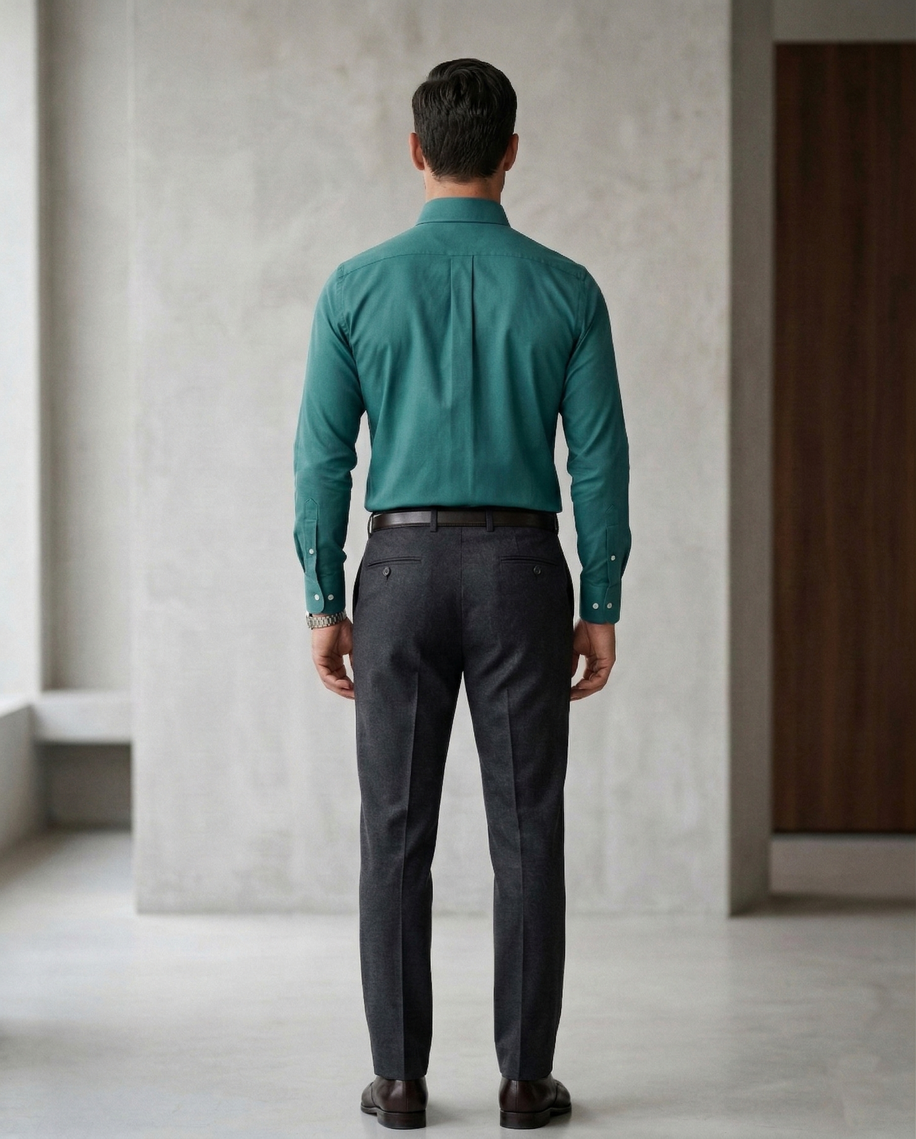 Men’s Teal Formal Shirt | Cotton Blend Business & Party Wear Shirt for Men