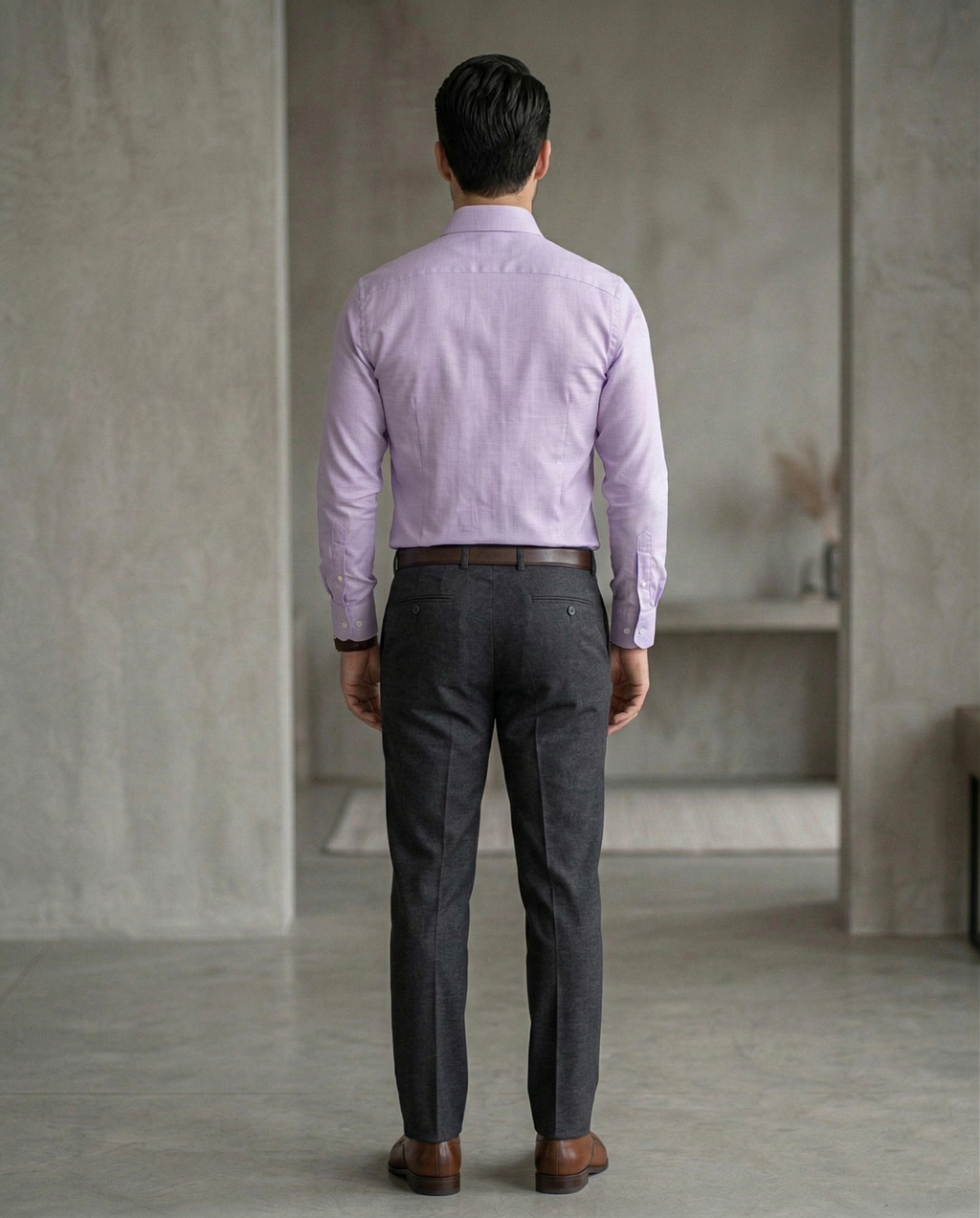 Men’s Lavender Formal Shirt | Premium Slim Fit Full Sleeve Office Wear Shirt
