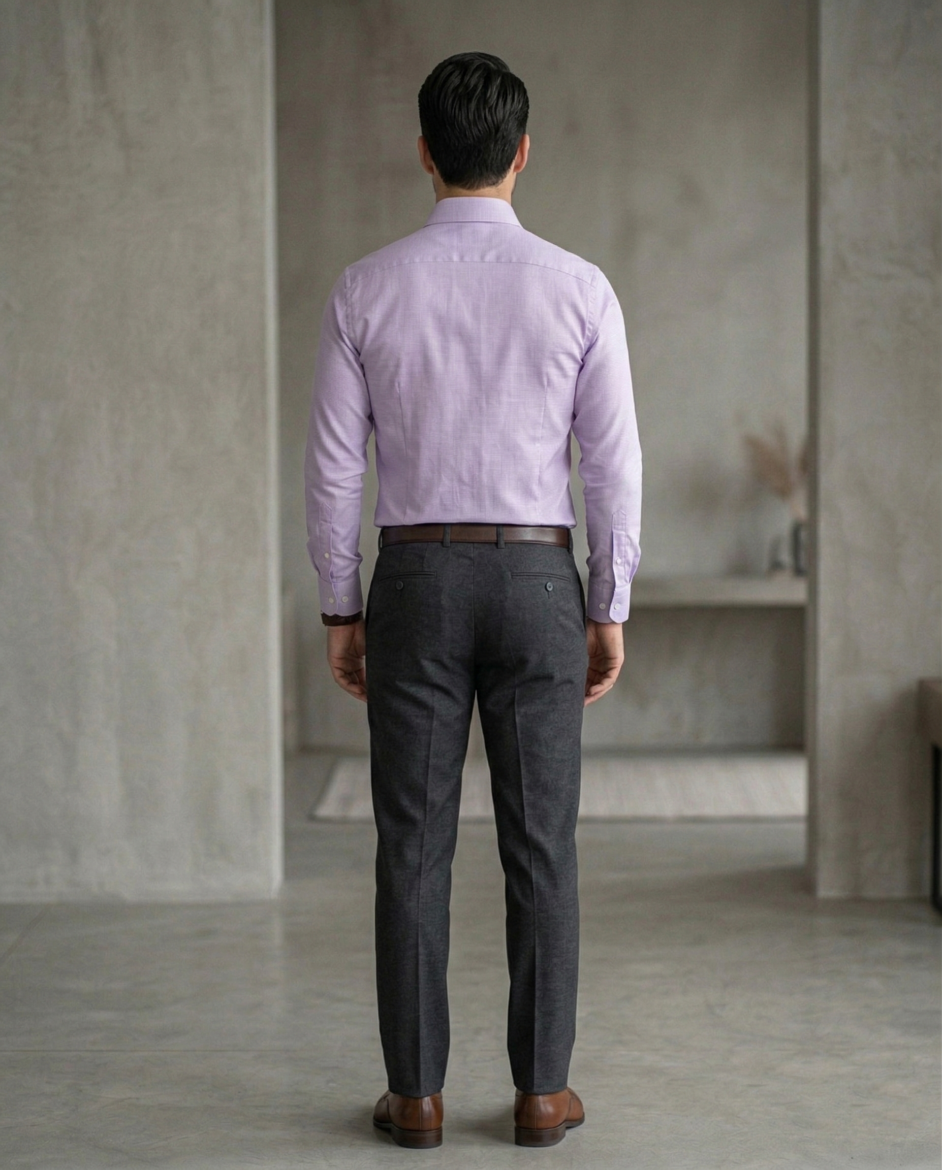 Men’s Lavender Formal Shirt | Premium Slim Fit Full Sleeve Office Wear Shirt
