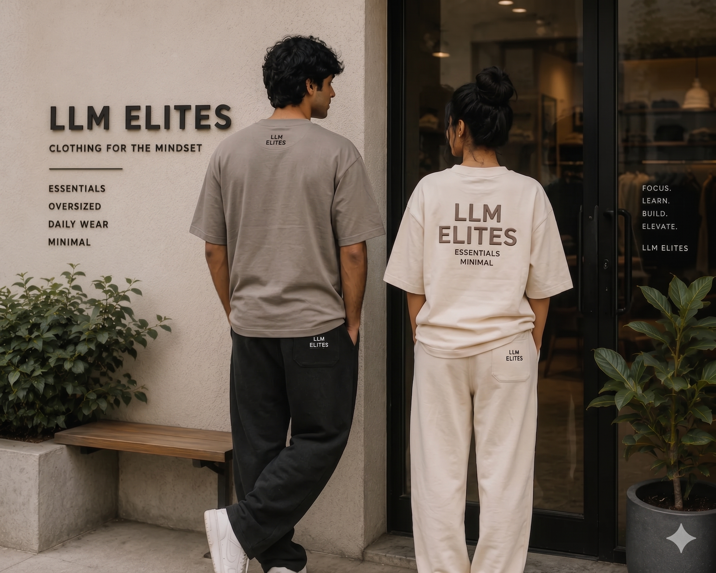 Oversized Co-Ord Set – Premium Cotton Relaxed Fit T-Shirt & Jogger Lounge Wear Set