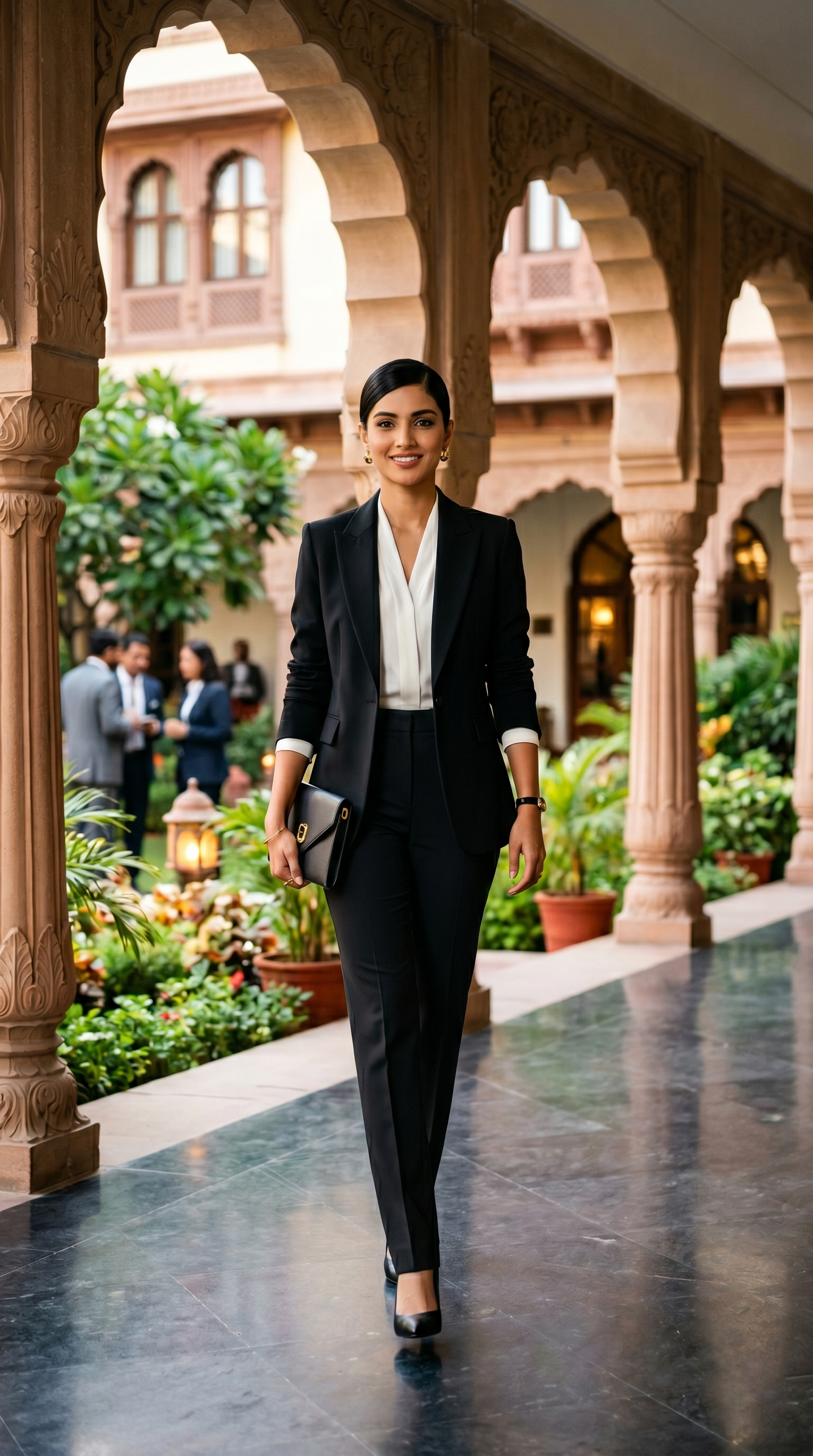 Women's Premium Black Formal Pant Suit Set | Tailored Blazer & Trousers Co-Ord | Professional Office Wear for Business, Meetings & Corporate Events