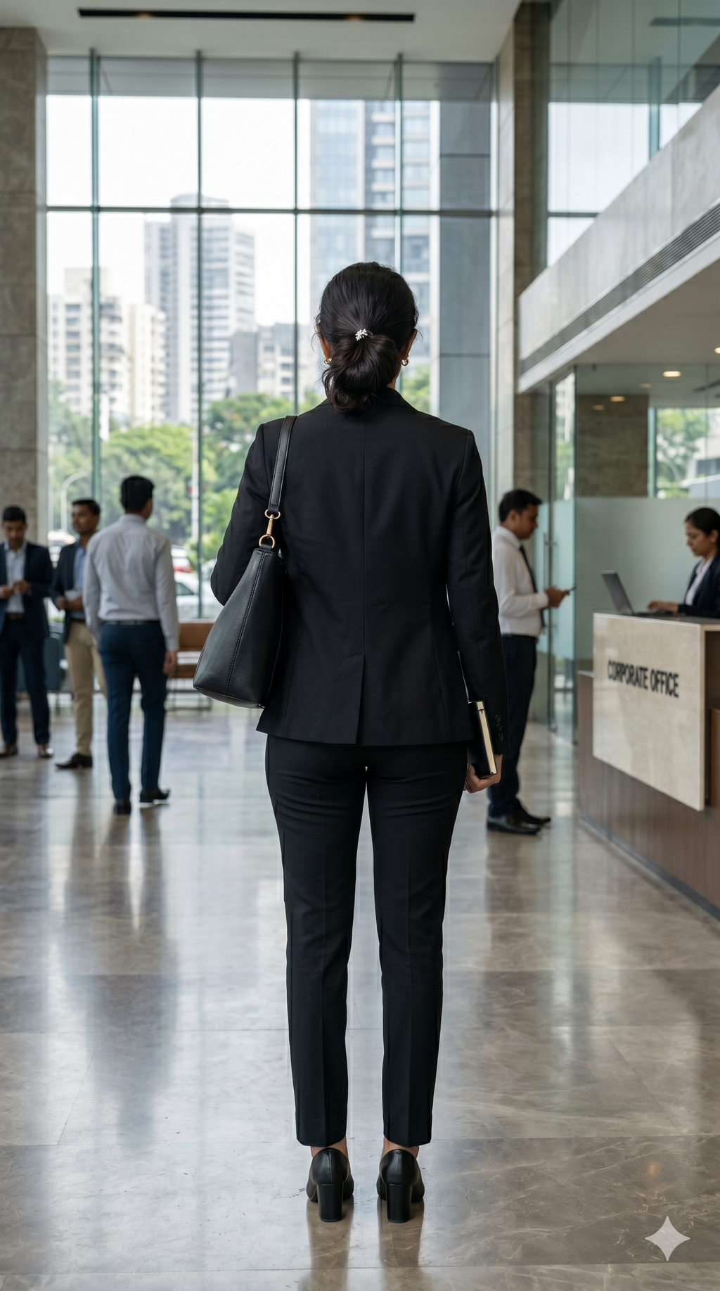 Women's Premium Black Formal Pant Suit Set