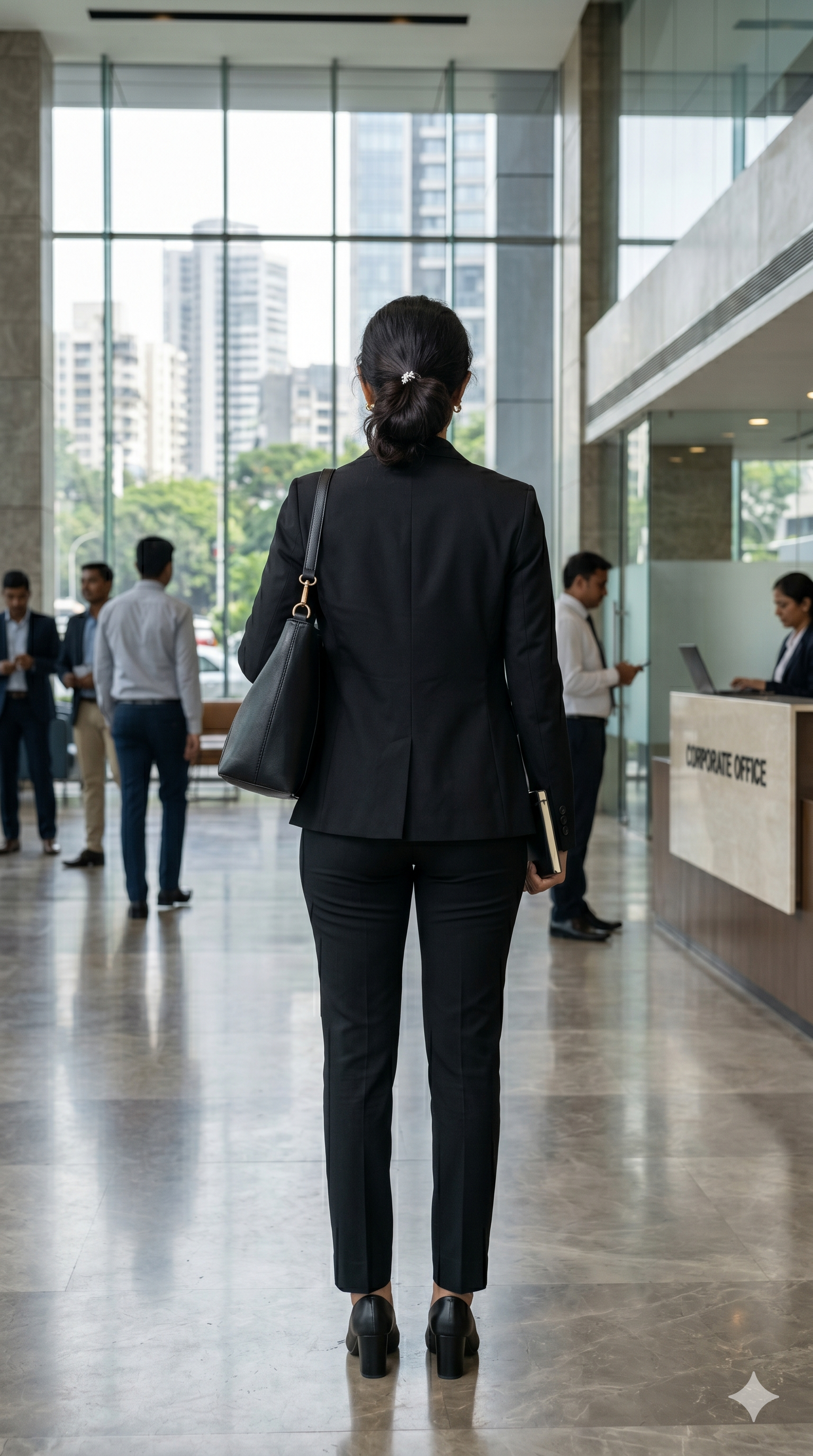 Women's Premium Black Formal Pant Suit Set
